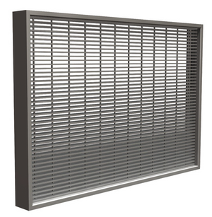 Large-format fire resistant grille up to 60 minutes.